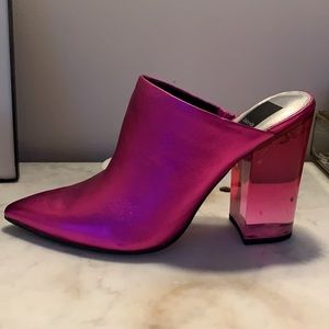 Dolce Vita Metallic Leather Heeled Mule